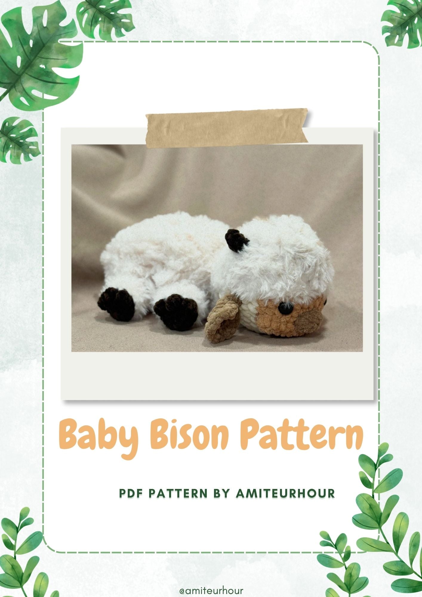 Baby Bison - PATTERN ONLY