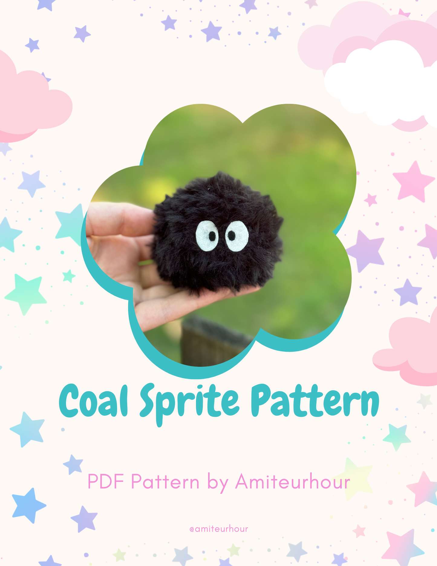 Crochet Coal Sprite - PATTERN ONLY