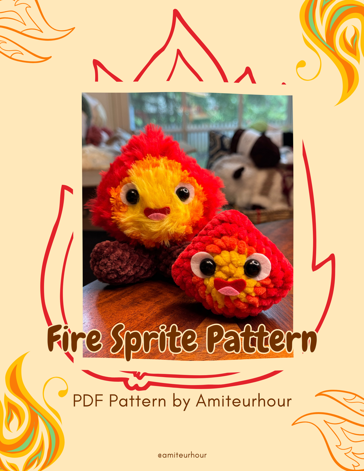 Crochet Fire Sprite - PATTERN ONLY