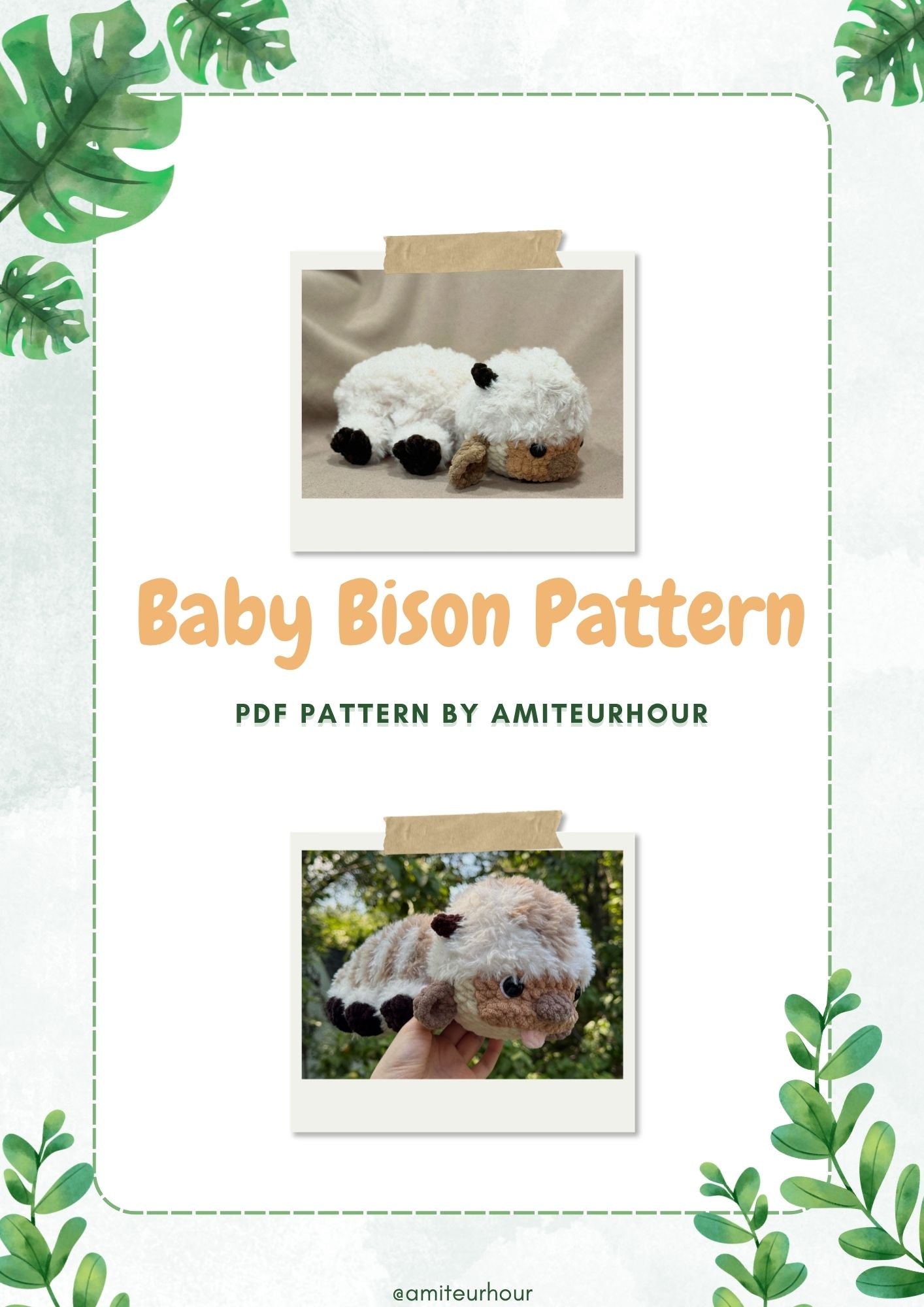 Baby Bison - PATTERN ONLY